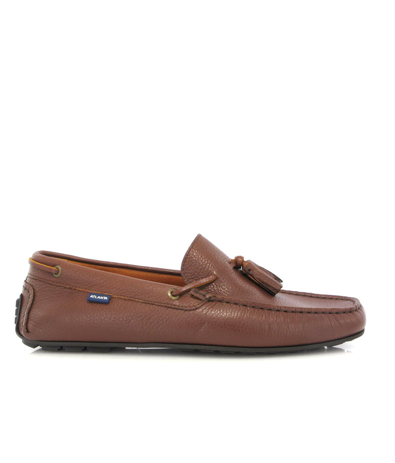 Tassel City Loafers in Grainy Leather - Cuoio - Atlanta Mocassin