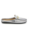 Fiji Buckle in Metallic Leather - Silver - Atlanta Mocassin