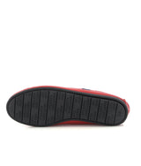 Laces Moccasins in Smooth Leather - Red - Atlanta Mocassin