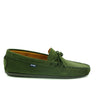 Laces Moccasins in Nubuck Leather - Green - Atlanta Mocassin