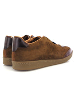 T-Sneakers in Suede and Pull Up Leathers - Camel - Atlanta Mocassin