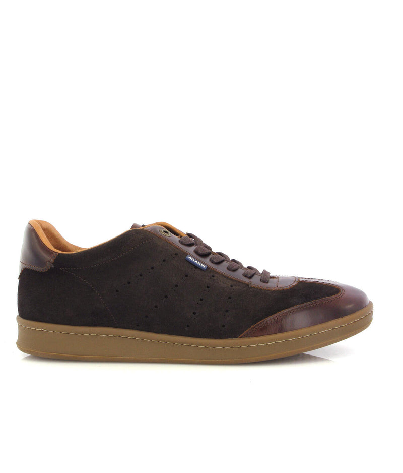 T-Sneakers in Suede and Pull Up Leathers - Dark Brown - Atlanta Mocassin