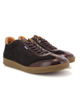 T-Sneakers in Suede and Pull Up Leathers - Dark Brown - Atlanta Mocassin
