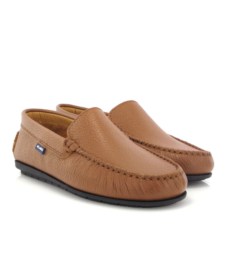 Penny Moccasins in Grainy Leather - Cuoio - Atlanta Mocassin