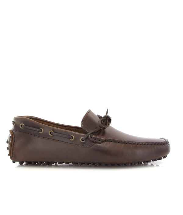 Laces City Drivers in Pull Up Leather - Dark Brown - Atlanta Mocassin