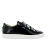 Three Straps Sneakers in Shiny Leather - Black - Atlanta Mocassin