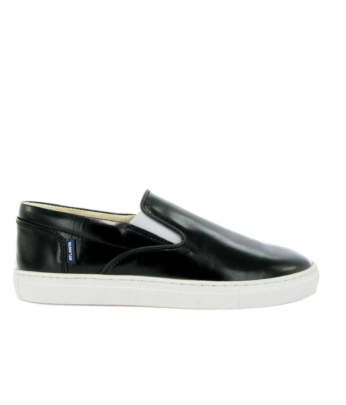 Slip On Sneakers in Shiny Leather - Black - Atlanta Mocassin