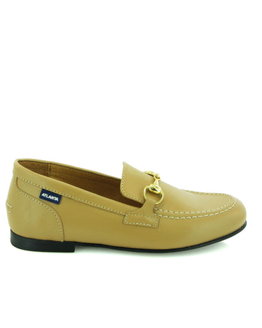 Teresa Buckle in Smooth Leather - Beige - Atlanta Mocassin