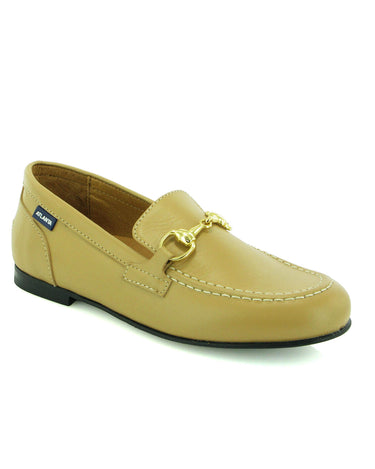 Teresa Buckle in Smooth Leather - Beige - Atlanta Mocassin