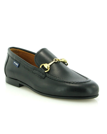 Teresa Buckle in Smooth Leather - Black - Atlanta Mocassin