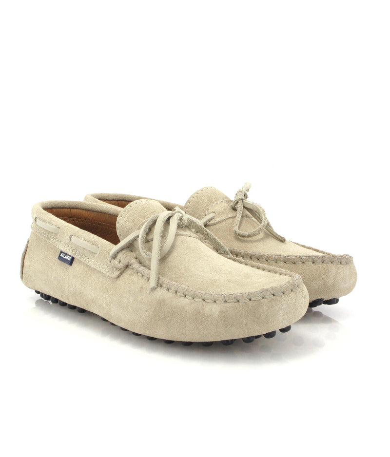 Laces Drivers in Suede - Sand - Atlanta Mocassin
