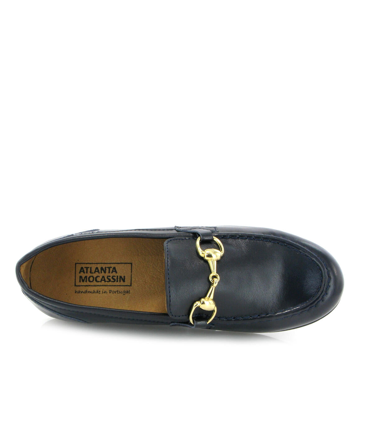 Teresa Buckle in Smooth Leather - Navy Blue - Atlanta Mocassin