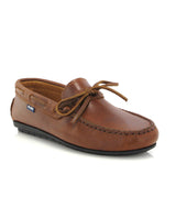 Laces Moccasins in Pull Up Leather - Twany - Atlanta Mocassin
