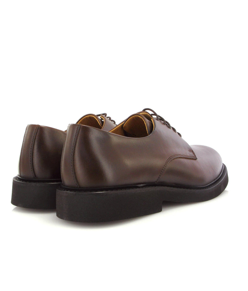 Derby Shoes in Pull Up Leather - Dark brown - Atlanta Mocassin