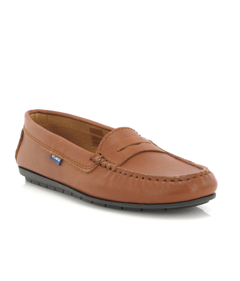 City Moccasins in Smooth Leather - Cuoio - Atlanta Mocassin