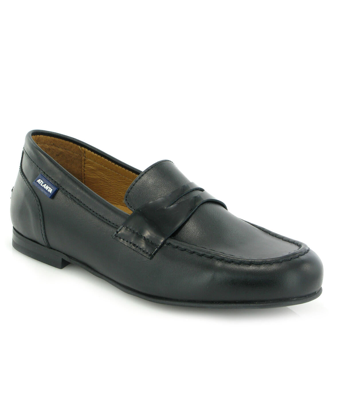 Teresa Penny in Smooth and Patent Leathers - Black - Atlanta Mocassin