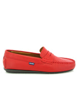 Penny Moccasins in Little Grainy Leather - Red - Atlanta Mocassin