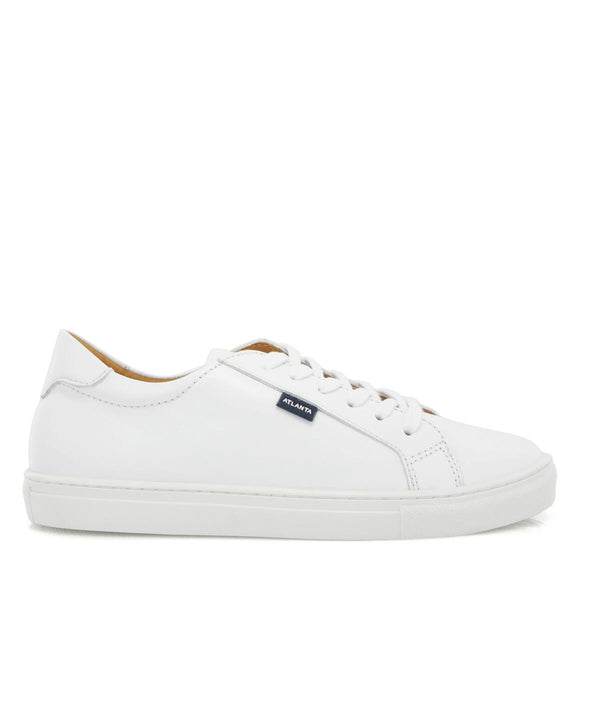 Laces Sneakers in Smooth Leather - White - Atlanta Mocassin