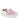 Zapatillas Slip On en Piel Metalizada y Papilon Rosa - Atlanta Mocassin