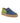 Slip On Sneakers in Suede and Press Leather - Green/Ocean Blue - Atlanta Mocassin