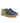 Slip On Sneakers in Suede and Press Leather - Green/Ocean Blue - Atlanta Mocassin