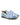 Teresa in Smooth Leather - Sky Blue/Embroidered Flowers - Atlanta Mocassin