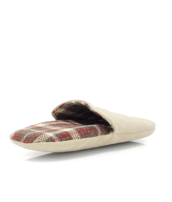 Flat Home Slippers in Suede - Sand - Atlanta Mocassin