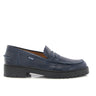 Aurea Penny in Grainy Leather - Dark Blue - Atlanta Mocassin