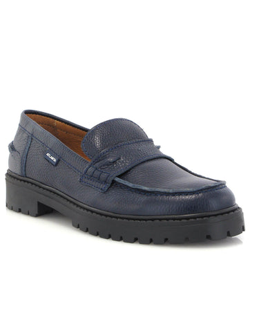 Aurea Penny in Grainy Leather - Dark Blue - Atlanta Mocassin