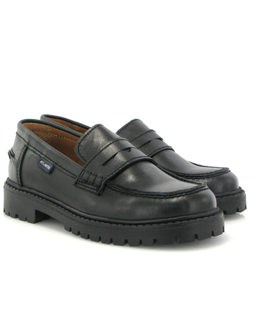 Aurea Penny in Smooth Leather - Black - Atlanta Mocassin