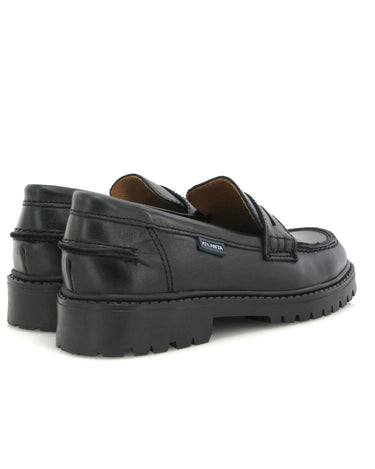 Aurea Penny in Smooth Leather - Black - Atlanta Mocassin