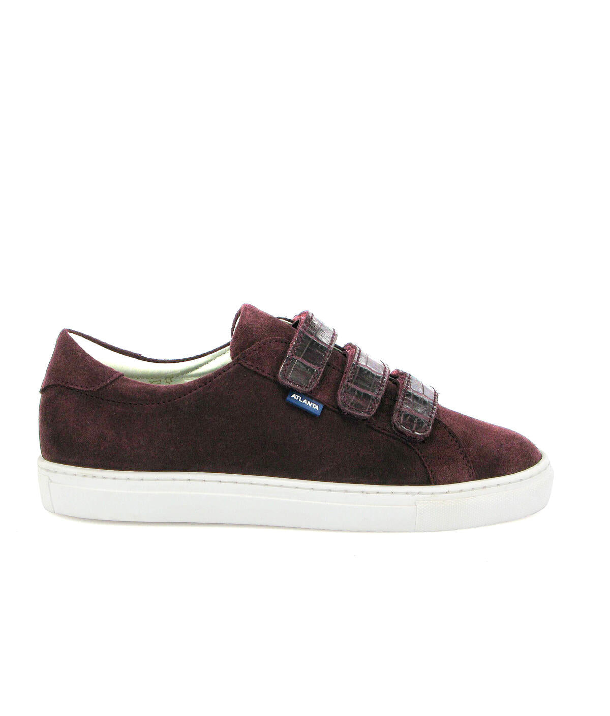 Three Straps Sneakers in Nubuck - Burgundy - Atlanta Mocassin