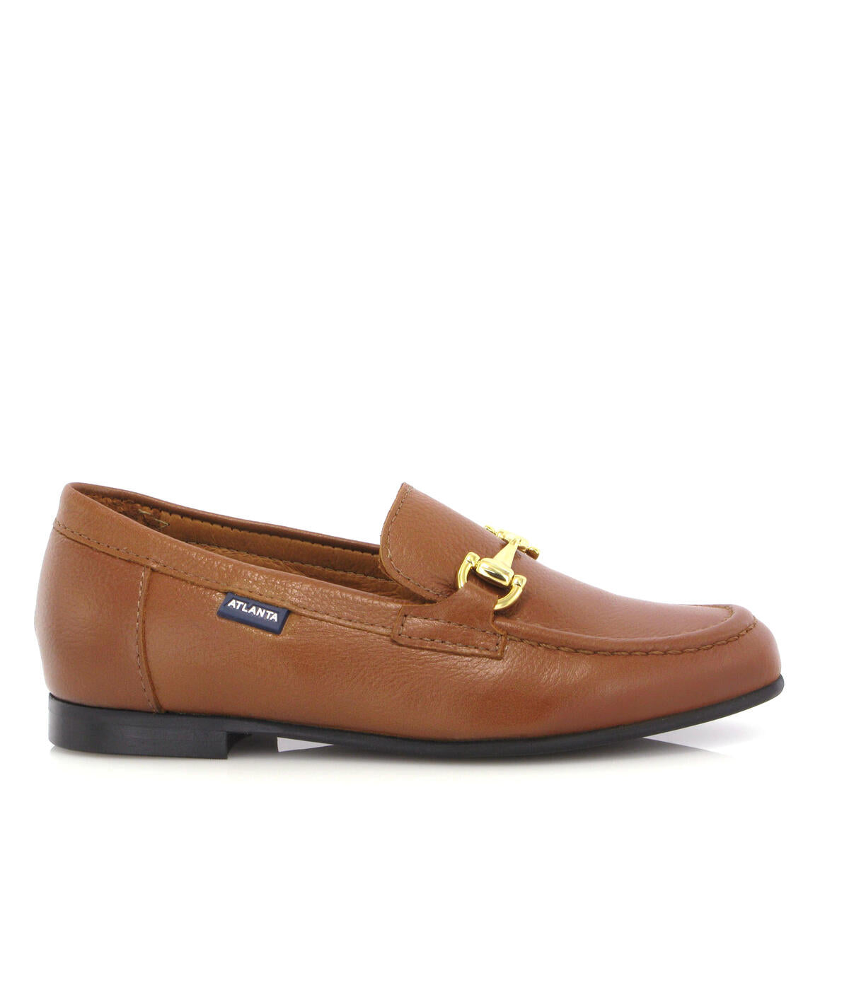 Teresa Buckle in Little Grainy Leather - Cuoio - Atlanta Mocassin