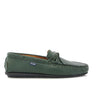 Laces Moccasins in Grainy Leather - Green - Atlanta Mocassin