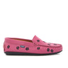 Plain Moccasins in Smooth Leather - Rosato/Embroidered Flowers - Atlanta Mocassin