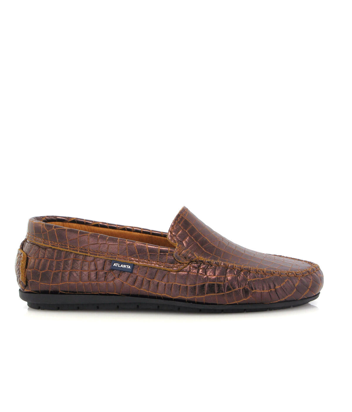 Plain Moccasins in Mirage Leather - Brown - Atlanta Mocassin