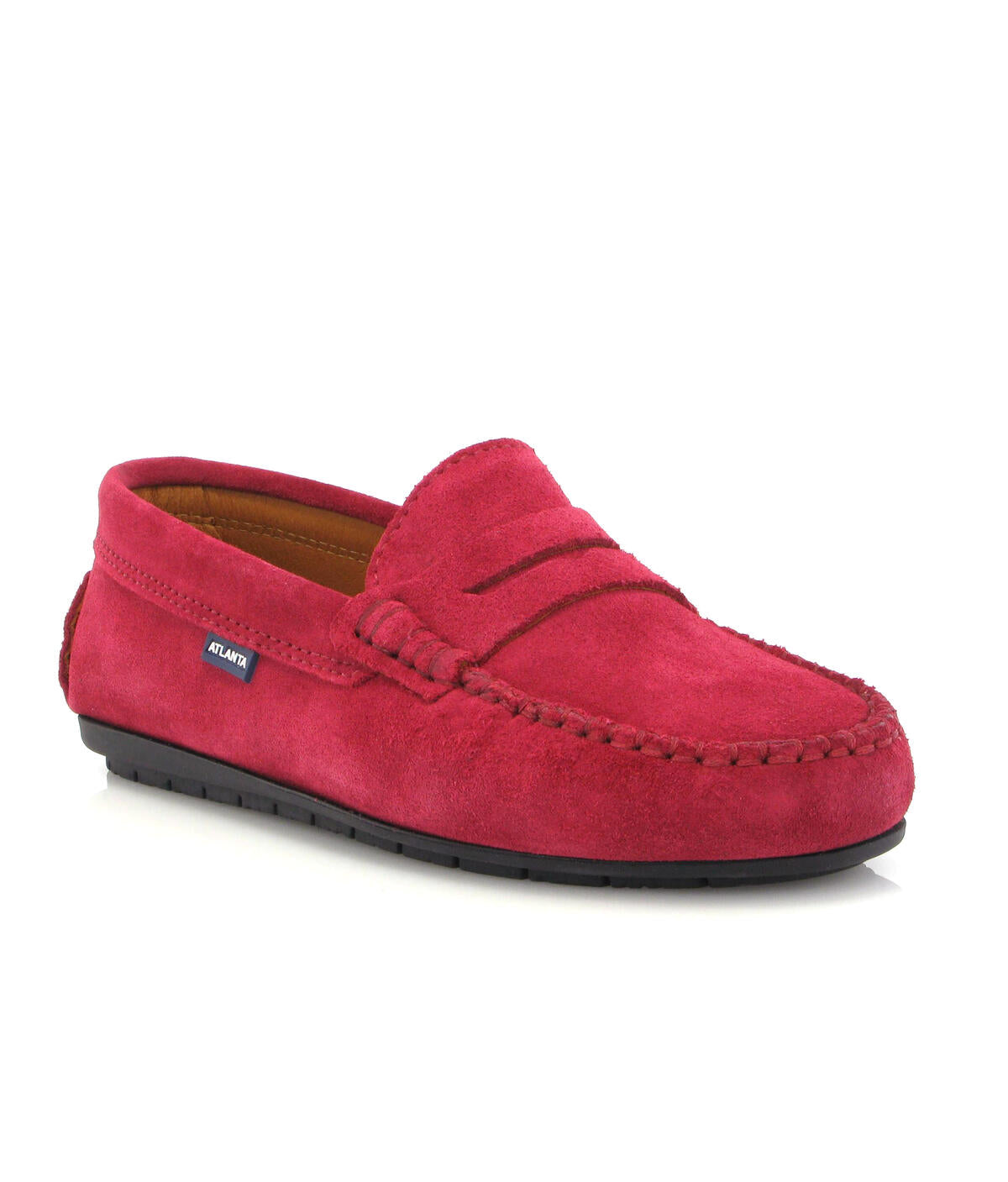 Penny Moccasins in Suede - Red Gerbera - Atlanta Mocassin