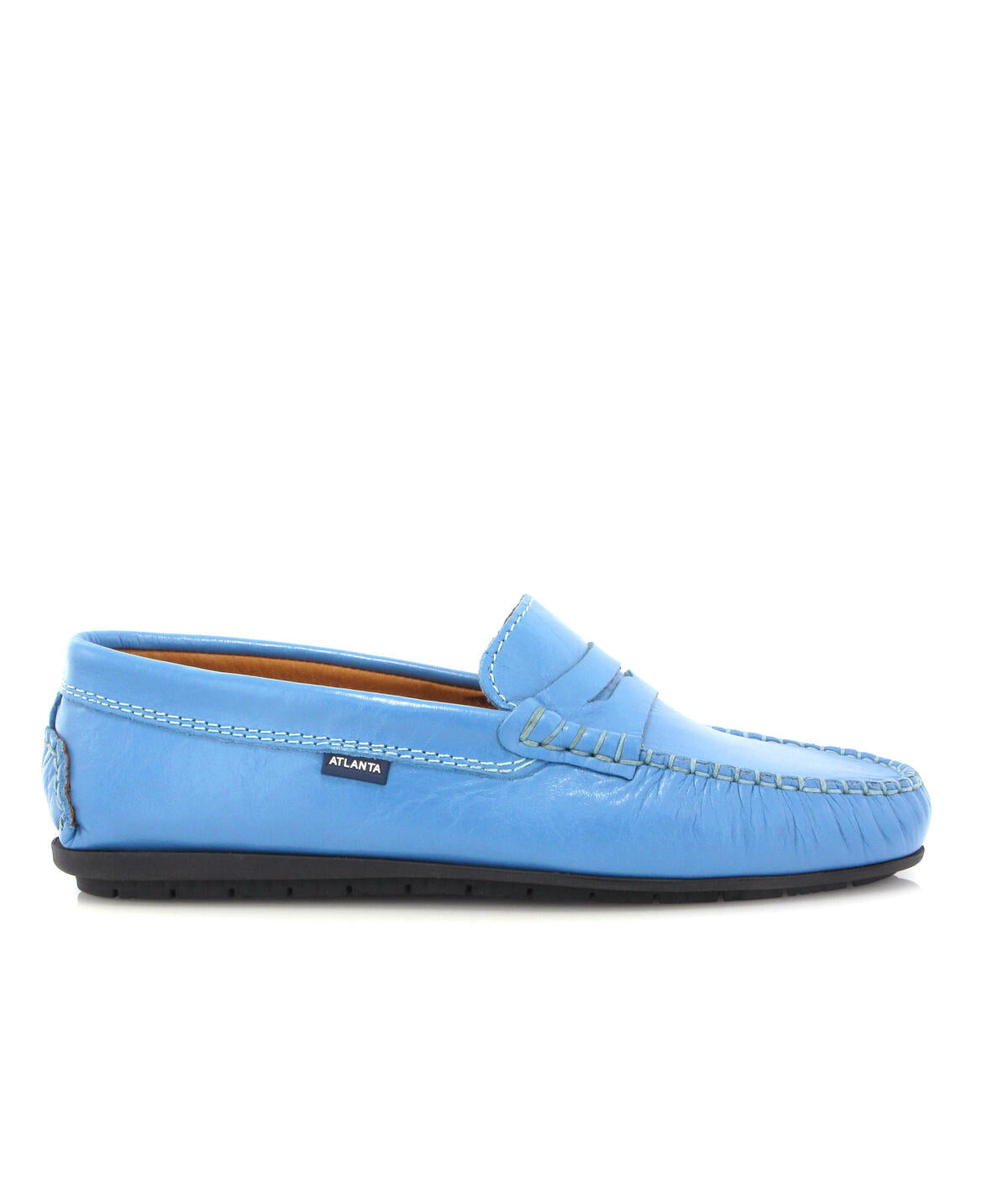 Penny Moccasins in Olimpo Leather - Sky Blue - Atlanta Mocassin