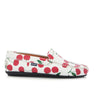 Plain Moccasins in Smooth Leather - Cherry Print - Atlanta Mocassin