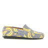 Plain Moccasins in Smooth Leather - Banana Print - Atlanta Mocassin