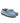 Mocassins com Laço - nobuck azul com prensado - Atlanta Mocassin
