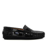 Penny Moccasins in Patent Leather - Black/Black Garden - Atlanta Mocassin