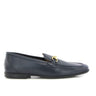 Yacht Buckle Loafers in Smooth Leather - Navy Blue - Atlanta Mocassin