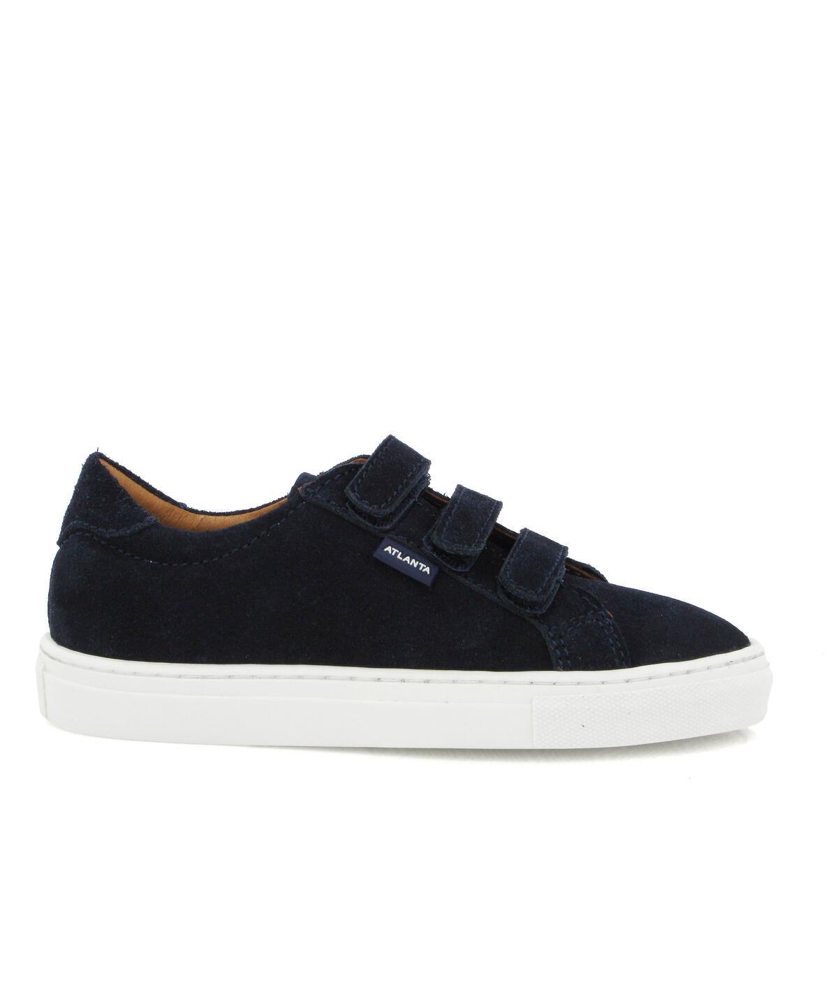 Three Straps Sneakers in Suede Leather - Dark Blue - Atlanta Mocassin