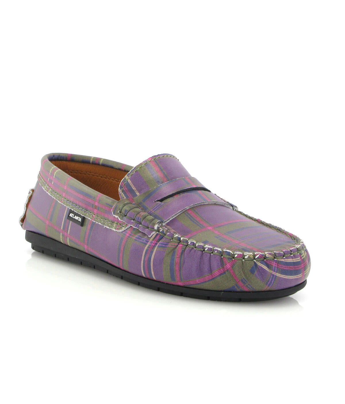 Penny Moccasins in Smooth Leather - Print - Atlanta Mocassin x Tema