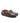 Penny Moccasins in Soft Patent Black and Taupe Leather - Atlanta Mocassin