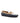 Mocassins Travessão em Pele Lisa - Pala Vazada em Azul e Bege - Atlanta Mocassin