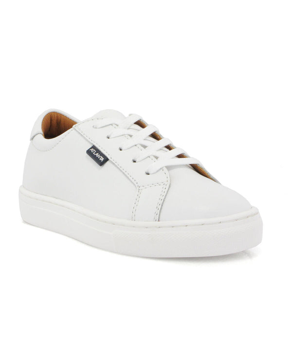 Laces Sneakers in Smooth Leather - White - Atlanta Mocassin