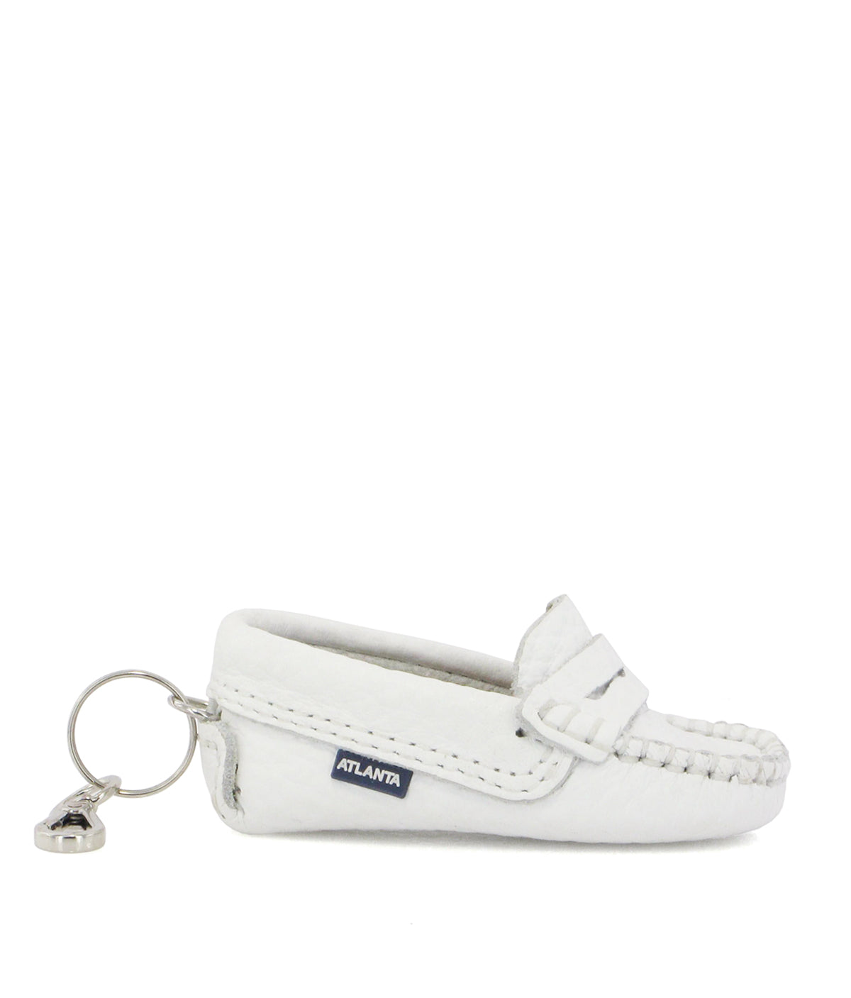 Mini Moccasin Keyring - white grainy