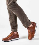Runners in Pull Up Leather - Brandy - Atlanta Mocassin
